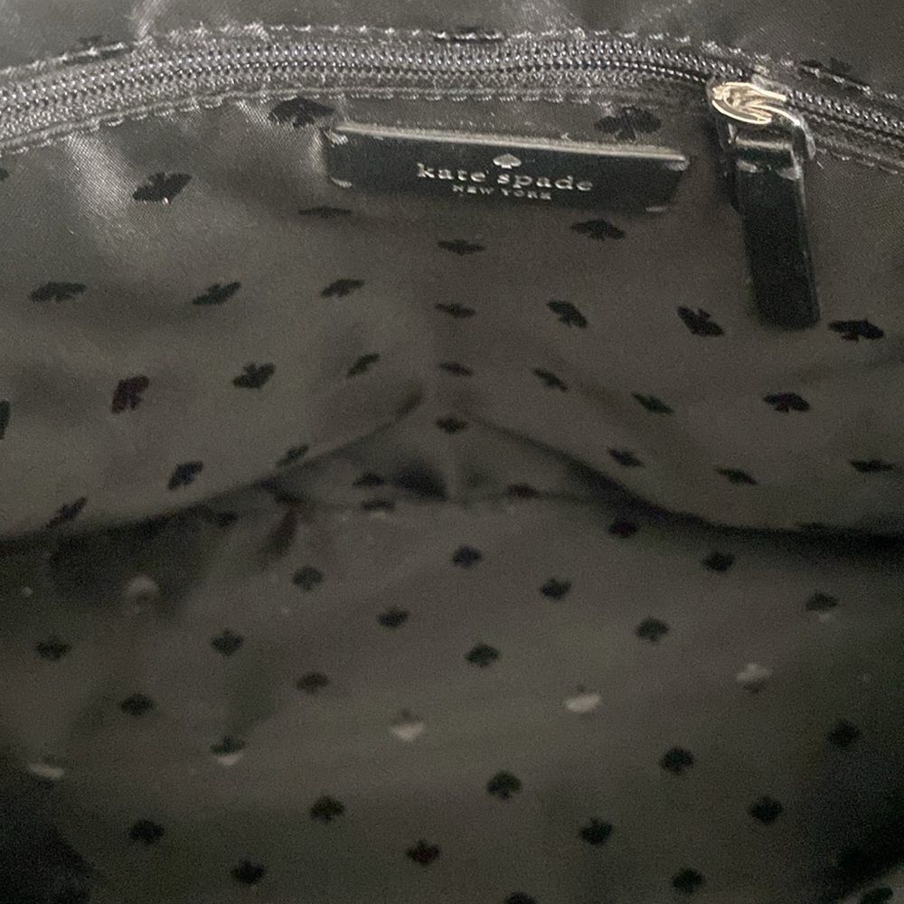 KATE SPADE Black Leather Tote Bag Size 11” x 16” x 6” approximately - Picture 8 of 10